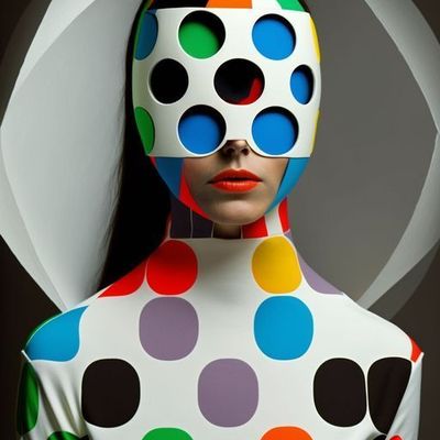 Polka Dot Masked Woman