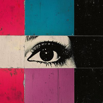 Eye Amidst Colorful Squares