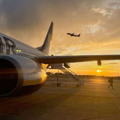 Sunset Flight Takeoff