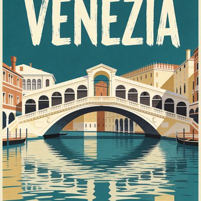 Venezia Bridge Poster