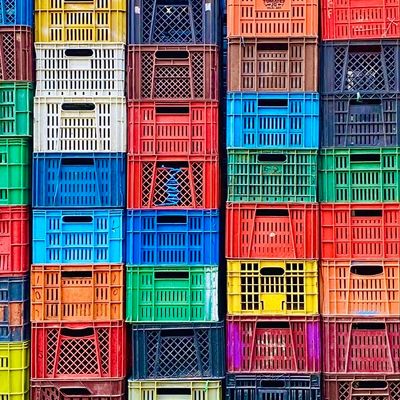 Colorful Plastic Crates