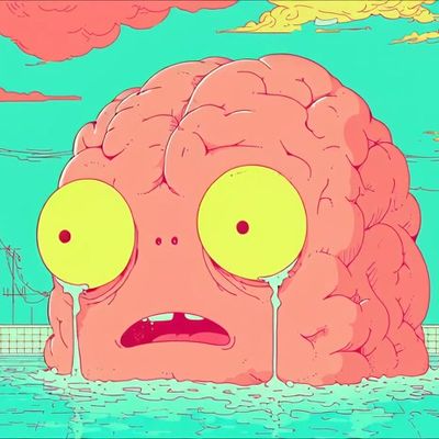 Giant Brain in Pool