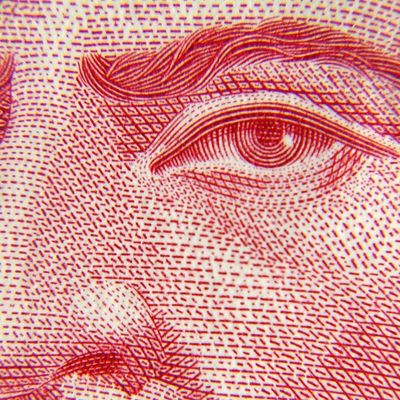 Close-up of a detailed red and white pattern