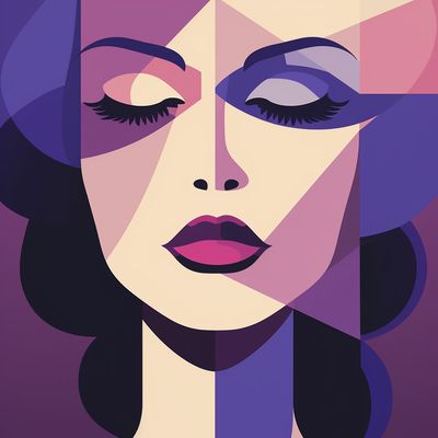 Abstract Purple Woman
