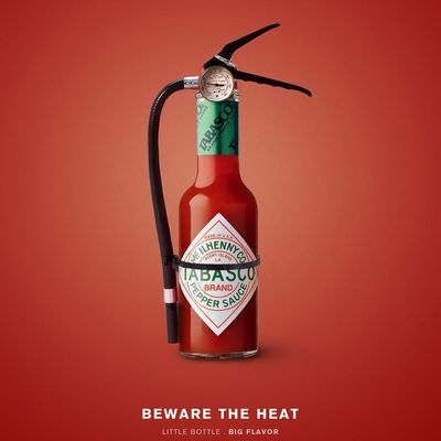 Tabasco Bottle as Fire Extinguisher