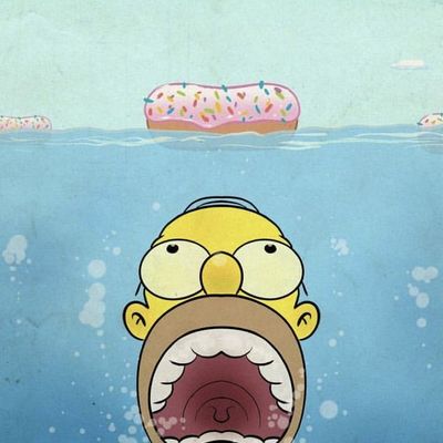 Homer Simpson in Water