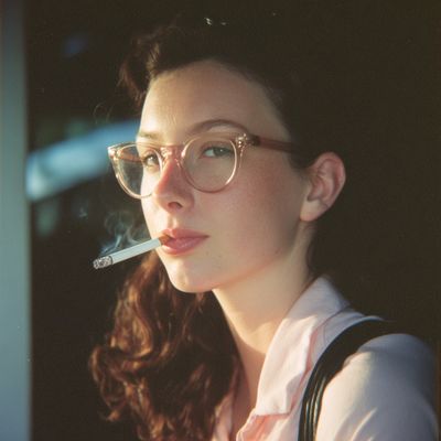 Woman Smoking Cigarette