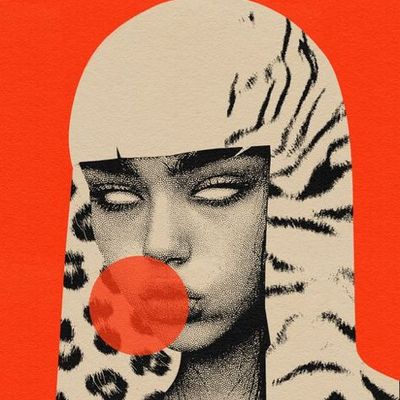 Abstract Portrait with Animal Prints