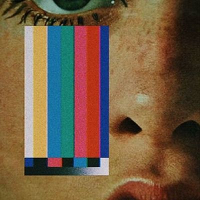 Color Bars Over Woman's Face