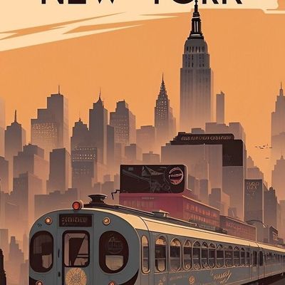 New York Cityscape Train