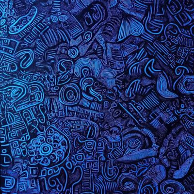 Abstract Blue Intricate Patterns