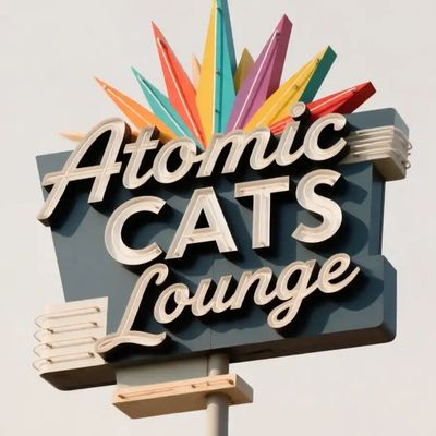 Atomic Cats Lounge Sign