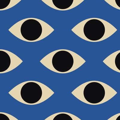 Eye Pattern on Blue