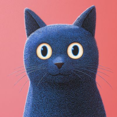 Blue Cat Portrait