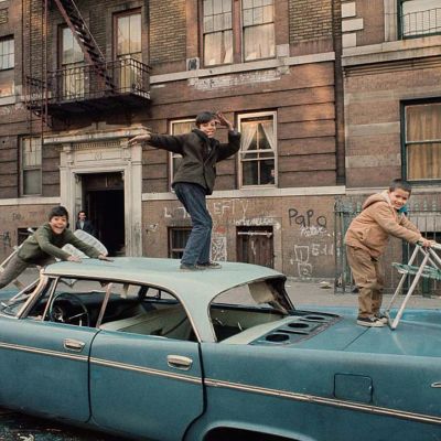 Boys on Car Roof