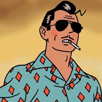 Cool Guy Smoking in Desert