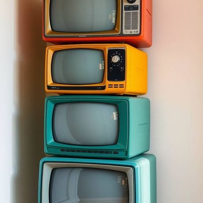 Stacked Retro TVs