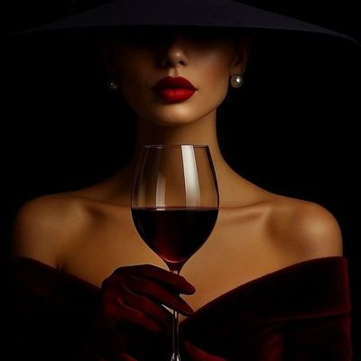 Elegant Woman with Wine Glass