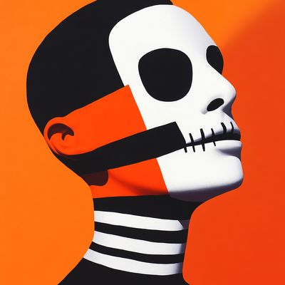 Abstract Skull Profile