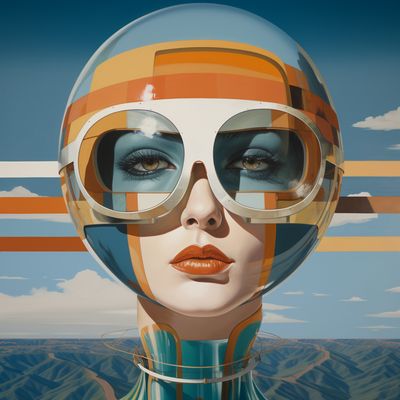 Futuristic Aviator Helmet