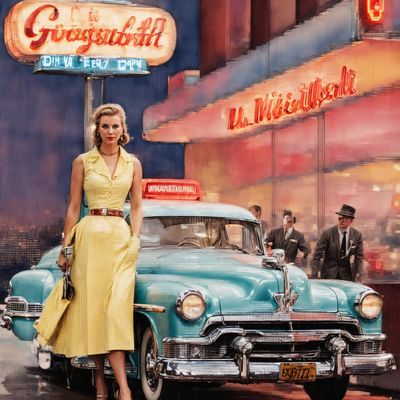Vintage Glamour in Neon