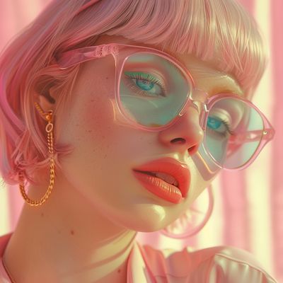 Pastel Cyberpunk Portrait