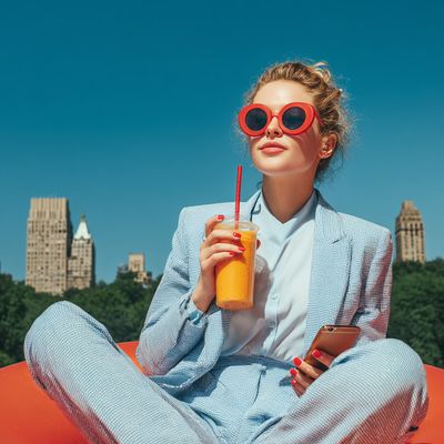 Fashionista Relaxing in Central Park