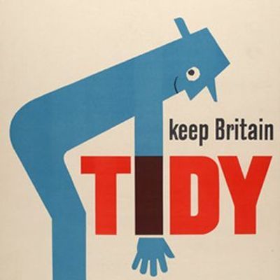 Keep Britain Tidy vintage poster cleanliness order stylish