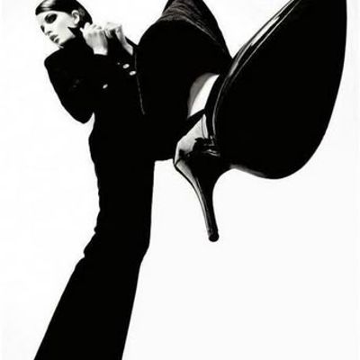 Fashion Model with Oversized Shoe