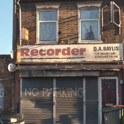 Closed Shopfront with 'Recorder' Sign