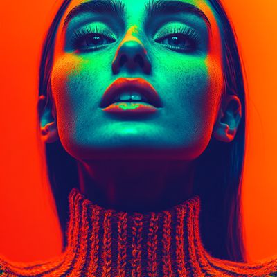 Neon Light Portrait