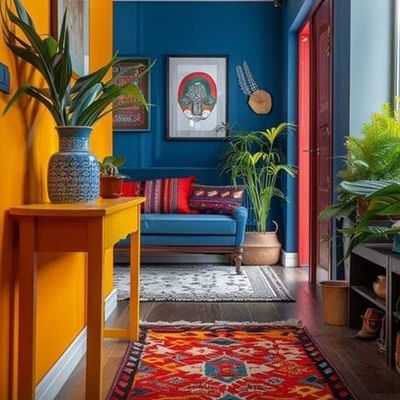 Vibrant Bohemian Entryway