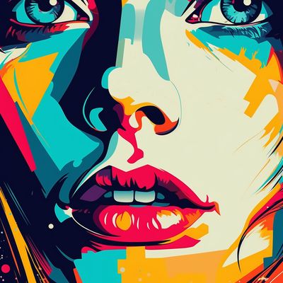 Colorful Pop Art Portrait