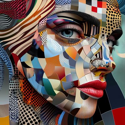 Abstract Geometric Portrait