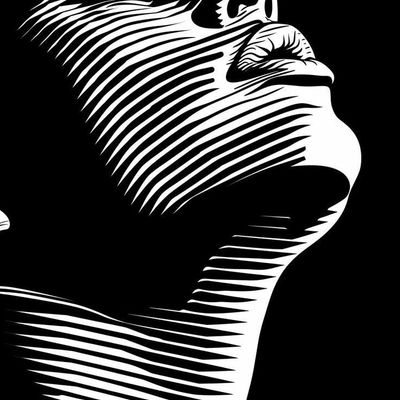 Abstract Striped Profile