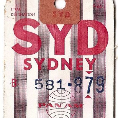 Vintage airline luggage tag