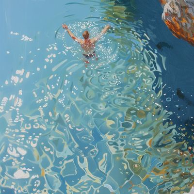 Swimmer in Turquoise Waters