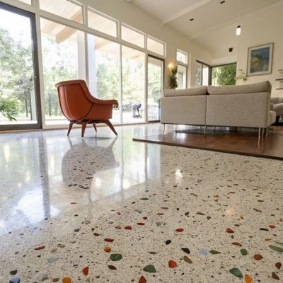 Modern Terrazzo Flooring Living Room