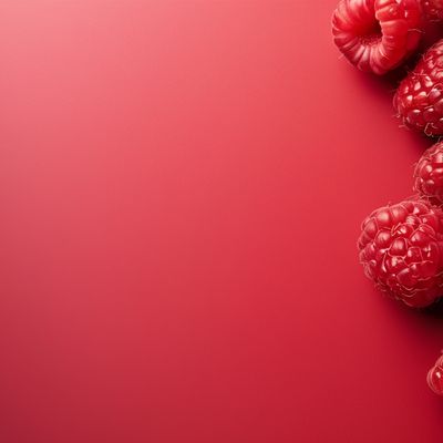 Raspberries on Red