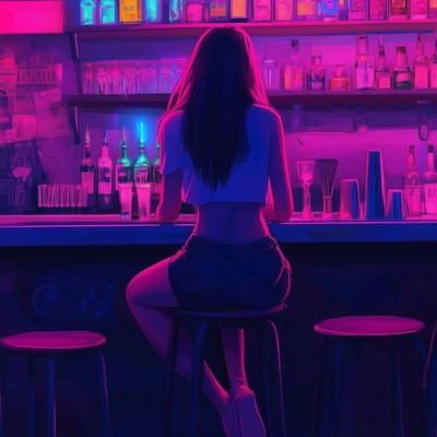 Neon Bar Babe