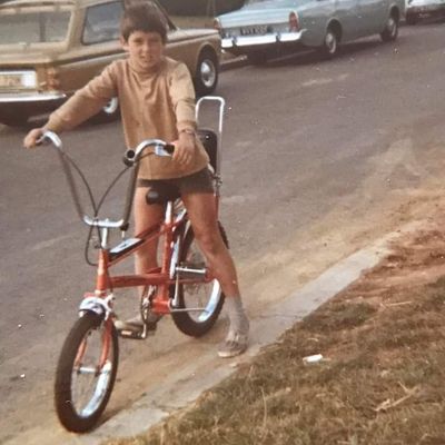 Vintage Kid on BMX Bike