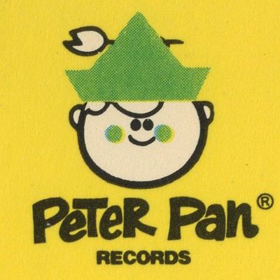 Peter Pan Records Logo logo cartoon yellow green hat