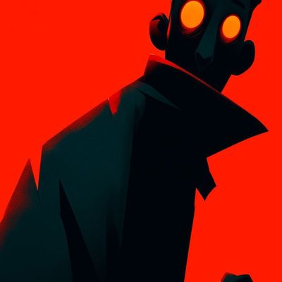 Masked Figure in Dark Suit