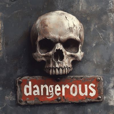 Dangerous Skull Warning