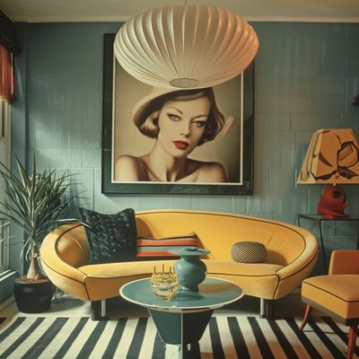 Vintage Glam Living Room