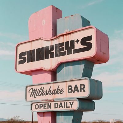 Shakey's Milkshake Bar Sign