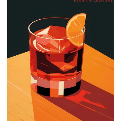 Geometric Cocktail Art