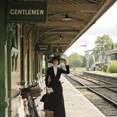 Vintage Train Station Wait