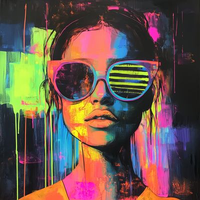 Colorful Graffiti-Inspired Portrait