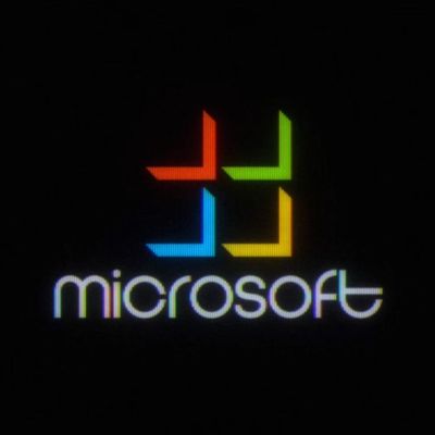 Microsoft Logo with Colorful Squares
